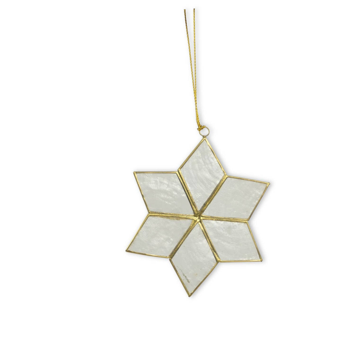 Kinta - Trim Cap Snowflake Offwhite w/ gold 9 x 9 cm