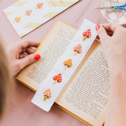 Cotton Clara Craft Kits & Supplies - Toadstool Cross Stitch Bookmark Kit