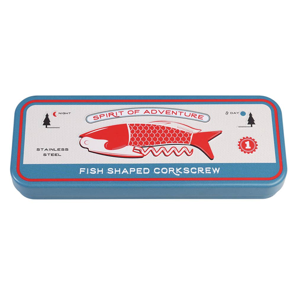 Rex Europe - Fish shaped corkscrew in a tin - Spirit of Adventure