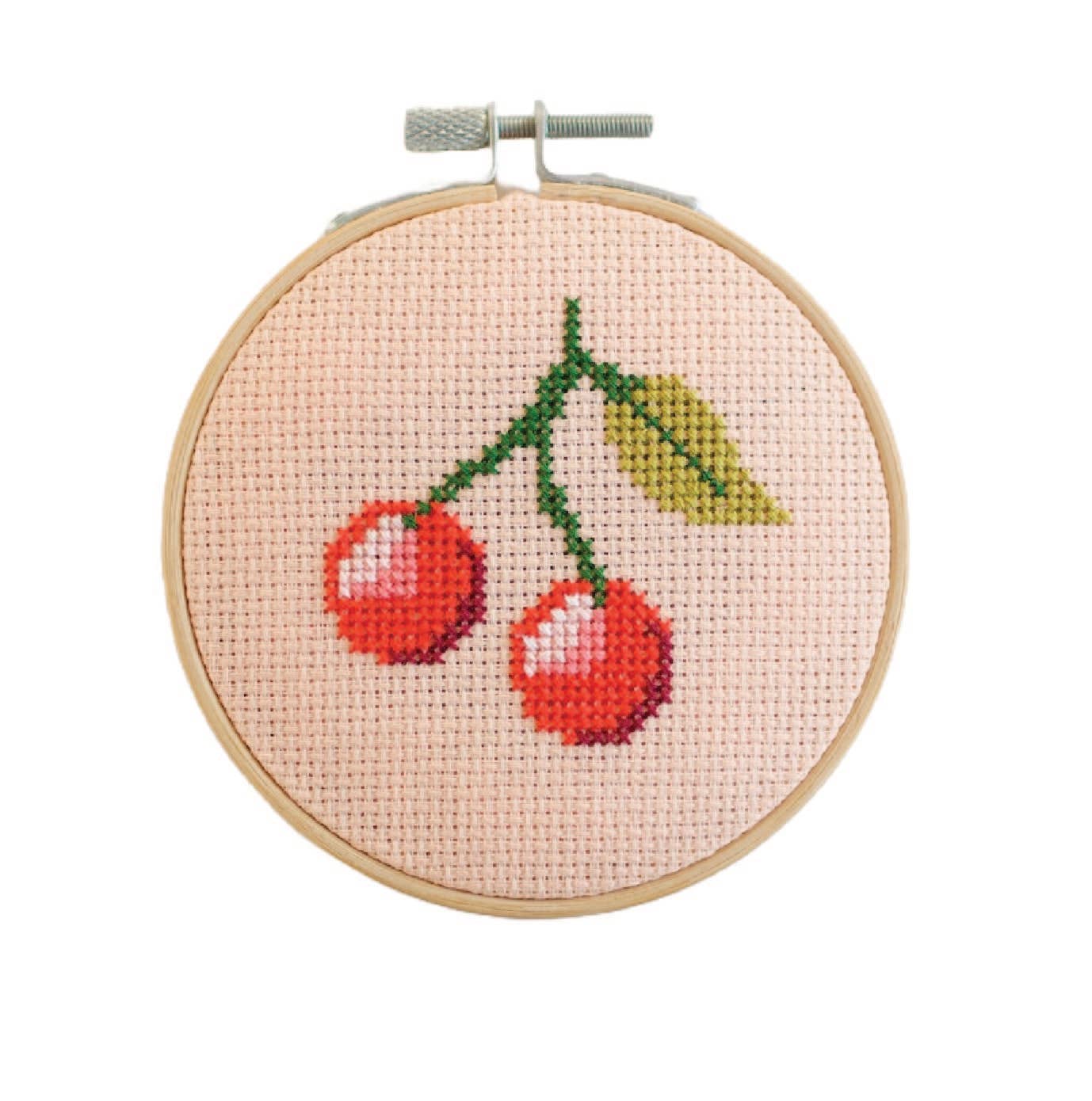 Cotton Clara Craft Kits & Supplies - Cherry Cross Stitch Kit