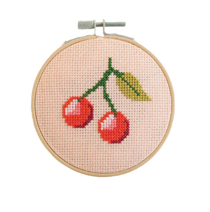 Cotton Clara Craft Kits & Supplies - Cherry Cross Stitch Kit