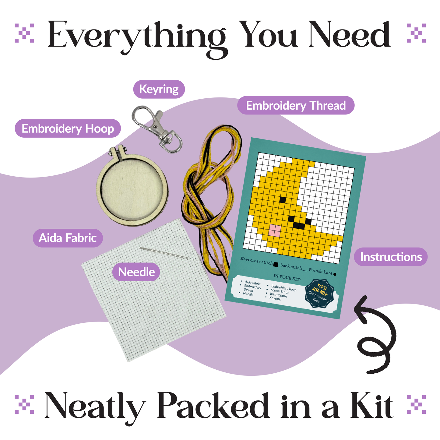 Mini Matchbox Kits - Love You to The Moon & Back Mini Matchbox Cross Stitch Kit