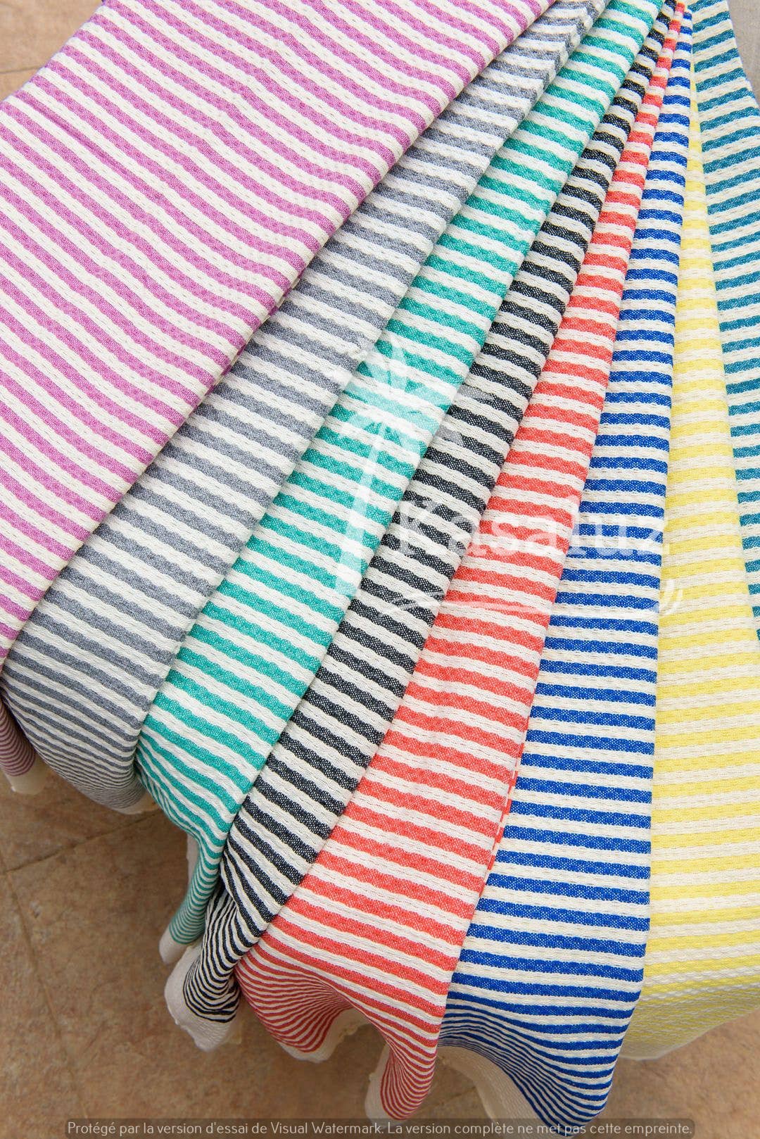 KASALUZ - Fouta Atlántico Mauve 100% cotton honeycomb