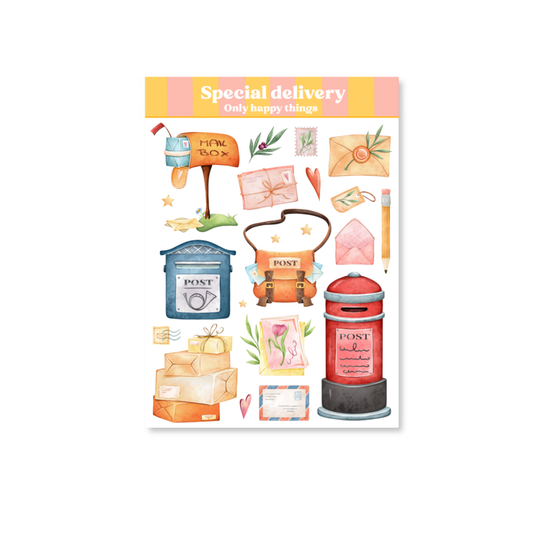 Only Happy Things Stationery - Stickervel Special delivery A6