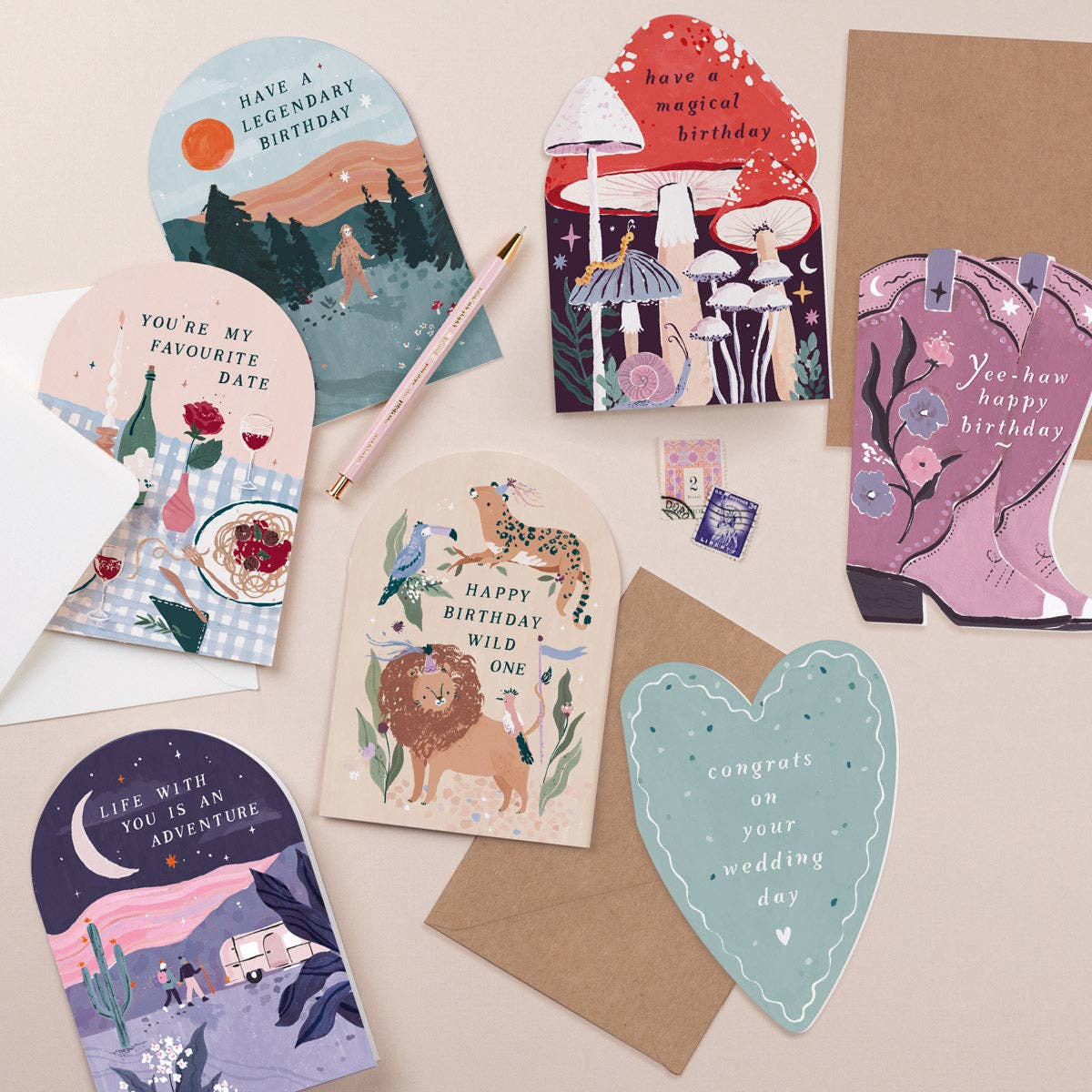 Sister Paper Co. - Heart Congrats Wedding Card | Wedding Greeting Cards