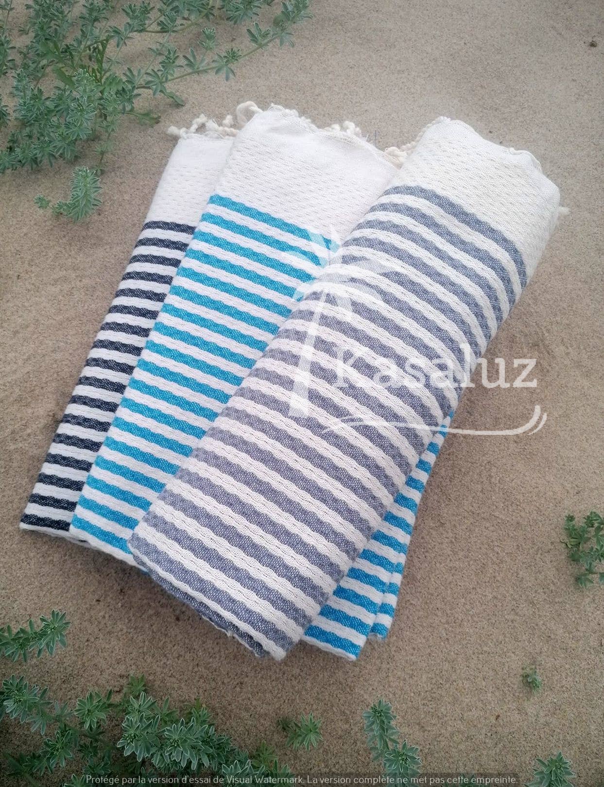 KASALUZ - Fouta Atlántico Mauve 100% cotton honeycomb