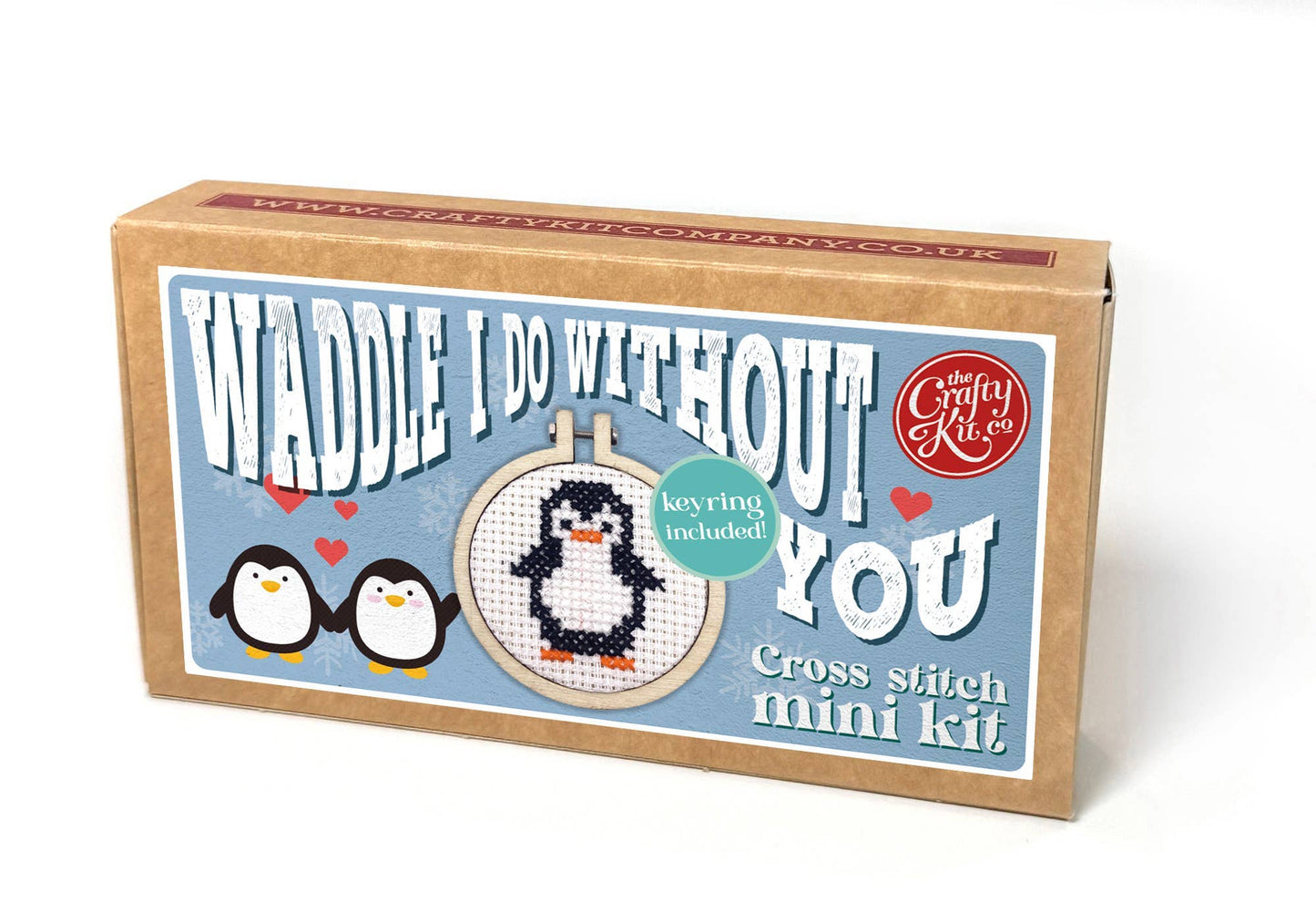 Mini Matchbox Kits - Waddle I Do Without You Mini Matchbox Cross Stitch Kit