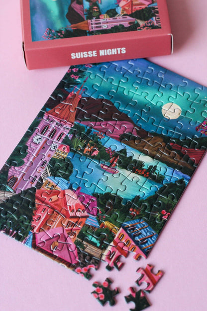 Piecely Puzzles - Suisse Nights mini puzzle, 99 pieces