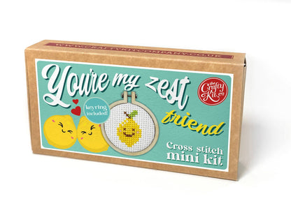 Mini Matchbox Kits - You're My Zest Friend Mini Matchbox Cross Stitch Kit