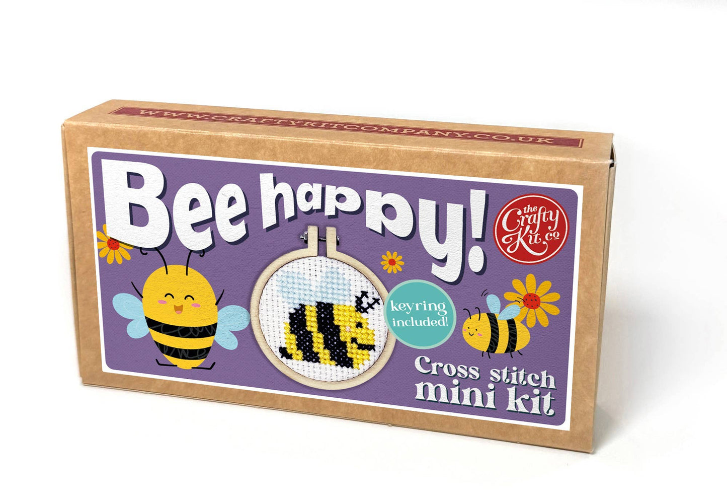 Mini Matchbox Kits - Bee Happy! Mini Matchbox Cross Stitch Kit