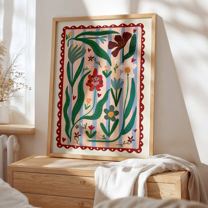 Kate Fox Design - Boho Flower Kids, Kids Art Prints, Kids Art Print, 