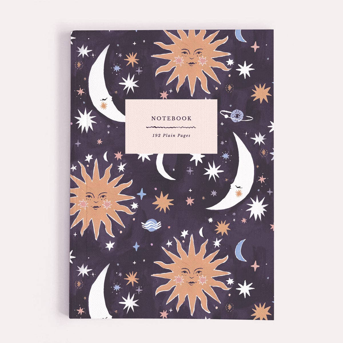 Sister Paper Co. - Sun And Moon Notebook | Plain Page Journal | Blank Notebooks