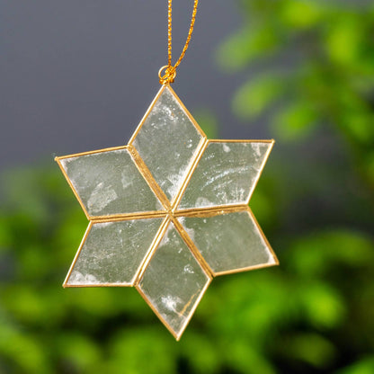 Kinta - Trim Cap Snowflake Offwhite w/ gold 9 x 9 cm