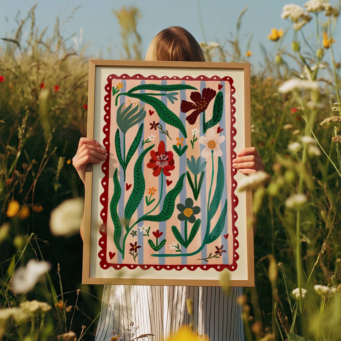 Kate Fox Design - Boho Flower Kids, Kids Art Prints, Kids Art Print, 