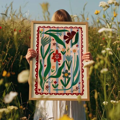 Kate Fox Design - Boho Flower Kids, Kids Art Prints, Kids Art Print, 