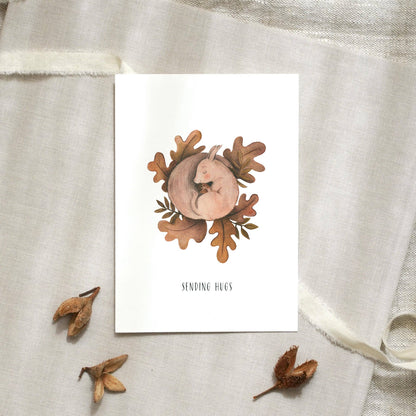Leo La Douce GmbH - Postcard · Squirrel | Sending hugs