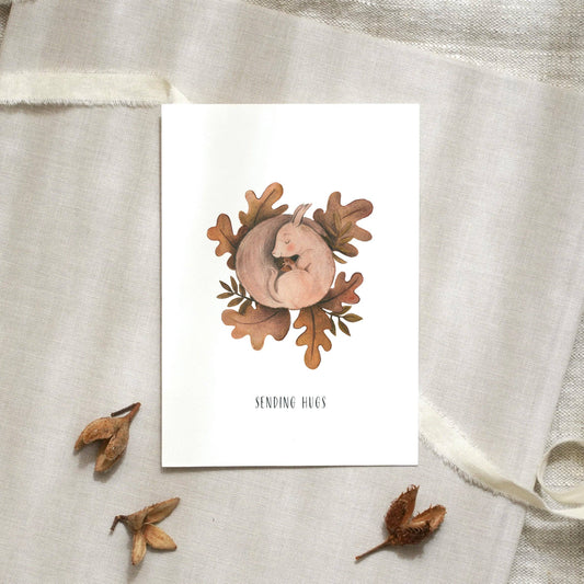 Leo La Douce GmbH - Postcard · Squirrel | Sending hugs