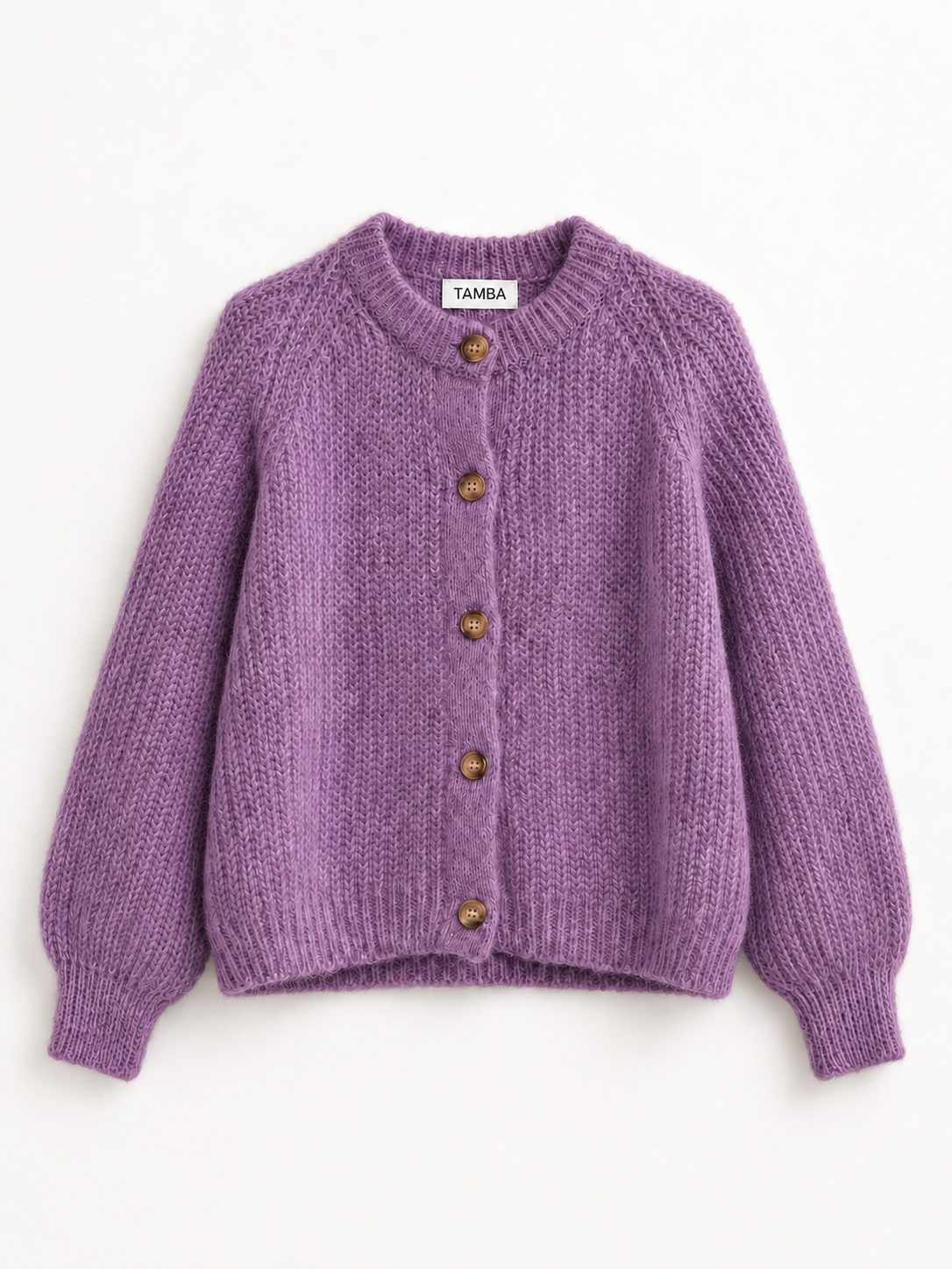 TAMBA - Mohair cardigan with button placket