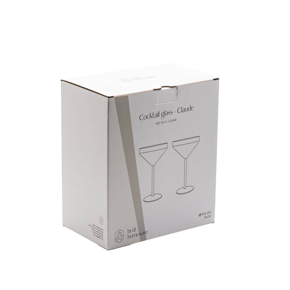 Brût Home and Glassware - Cocktail Glass Claude | set of 2 | clear | Martini glasses