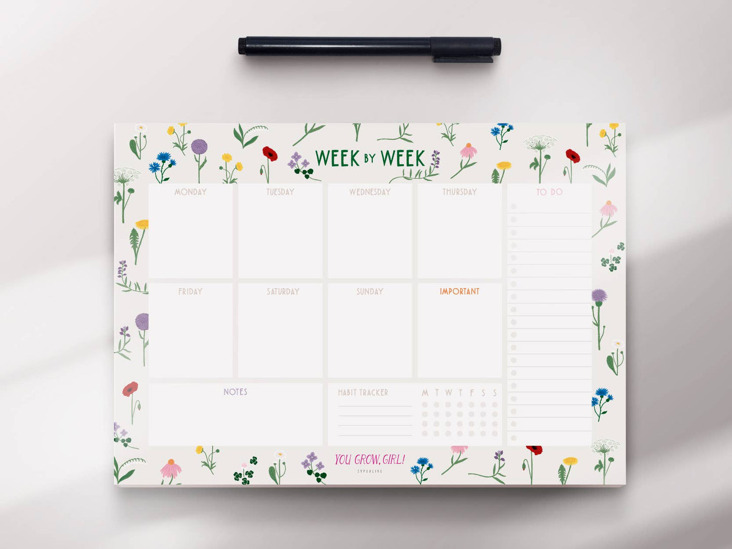 typealive - Weekly planner/You Grow Girl
