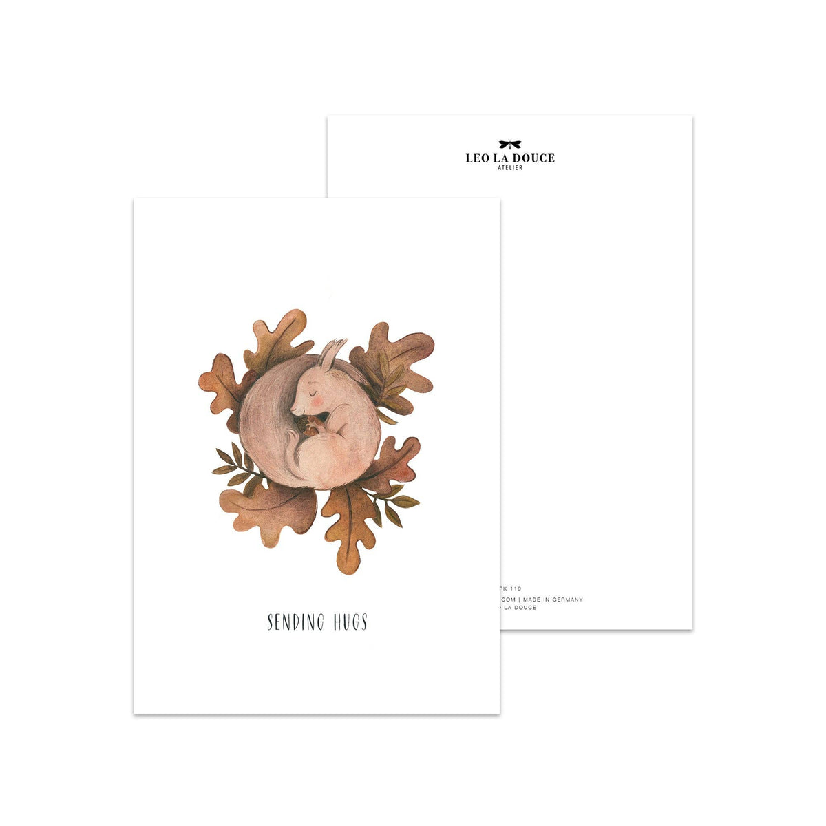 Leo La Douce GmbH - Postcard · Squirrel | Sending hugs