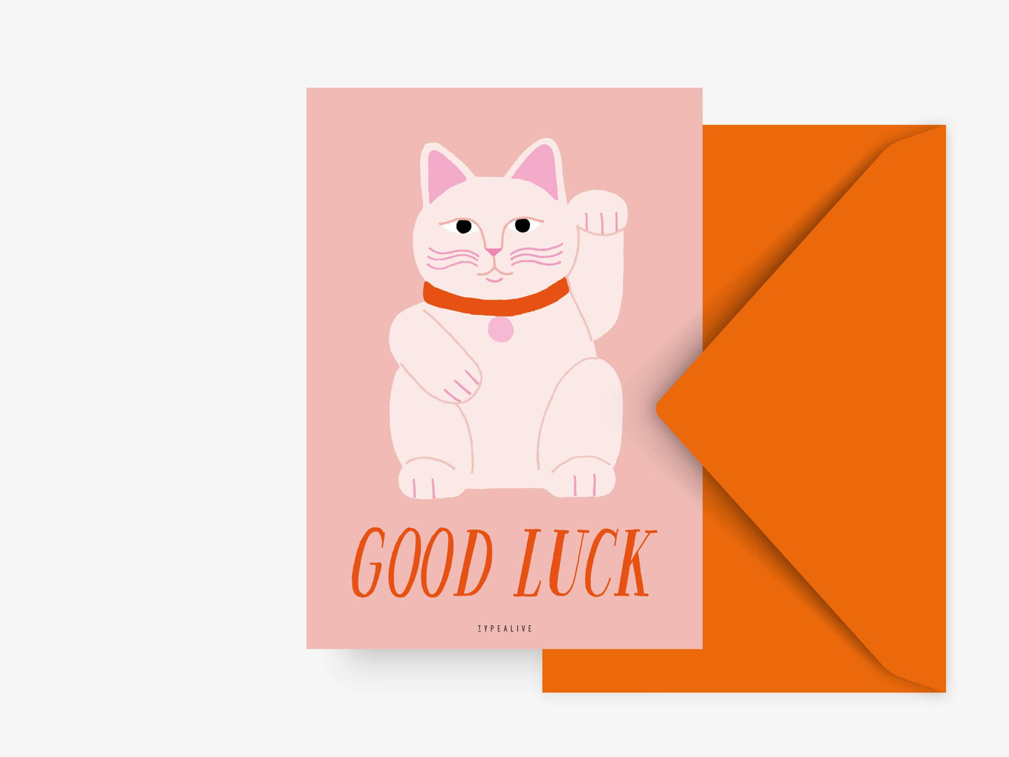typealive - Postcard/Lucky Cat w/ Envelope