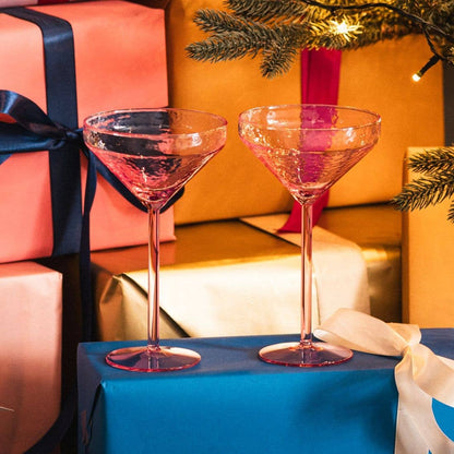 Brût Home and Glassware - Cocktail Glass Claude | set of 2 | pink | Martini glasses