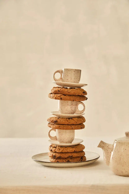 Calma House - Coffee Cup and Saucer (Set of 2 pcs) Red Chip