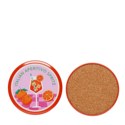 Rex Europe - Metal coasters (set of 4) - Aperitivo Spritz