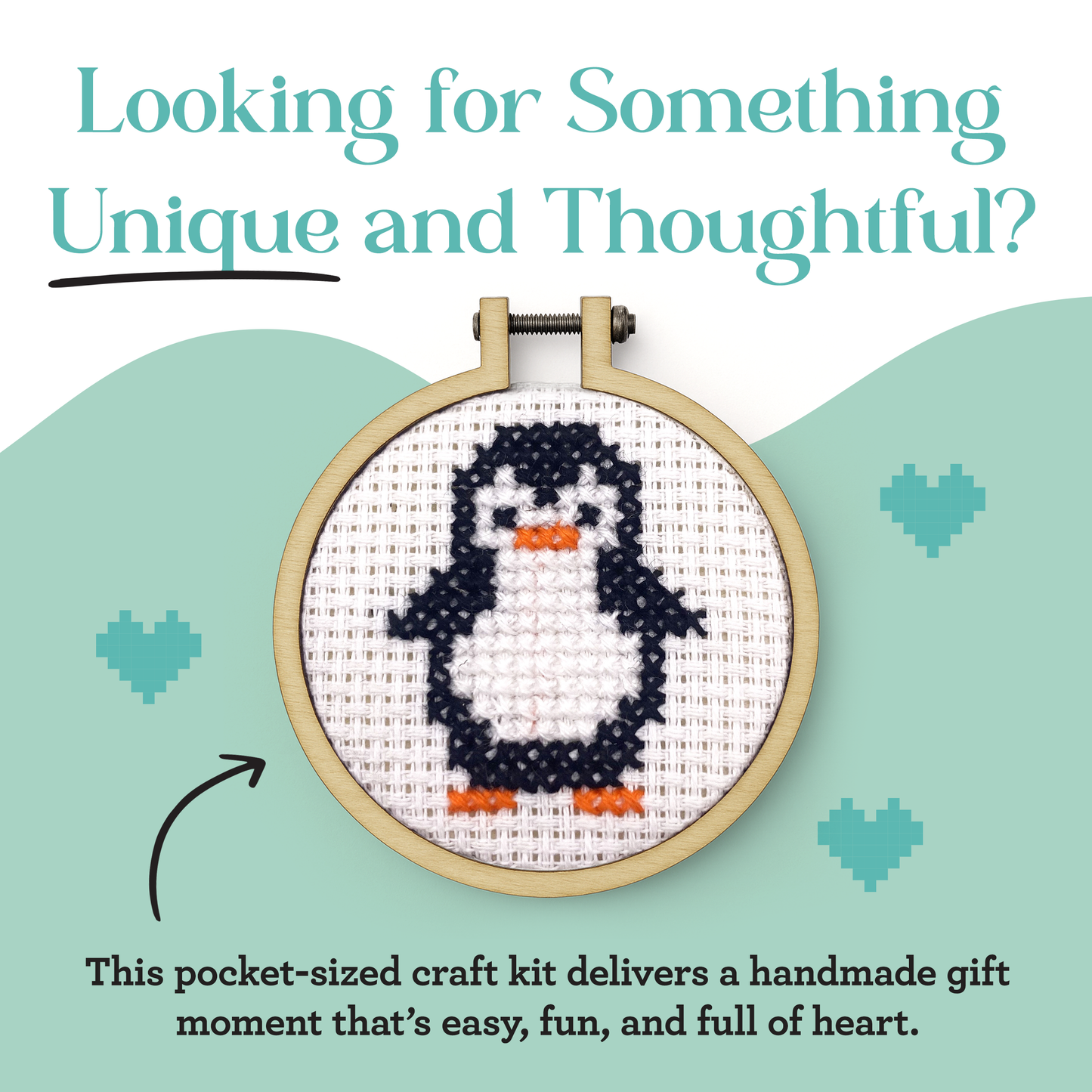 Mini Matchbox Kits - You're Brrrilliant! Mini Matchbox Cross Stitch Kit