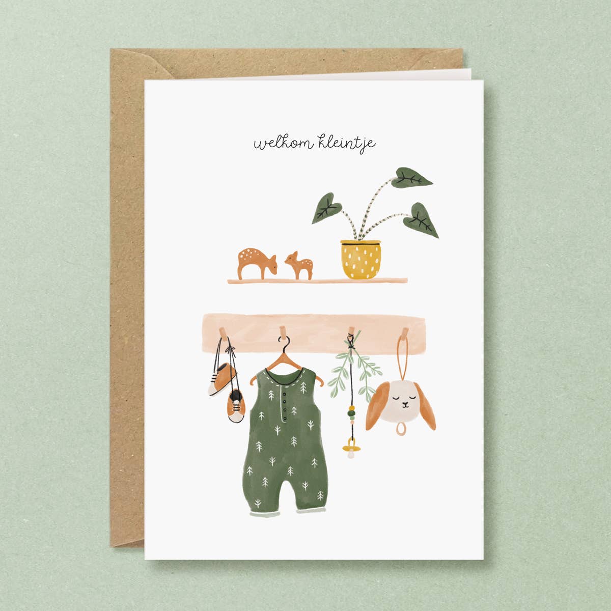 Studio Kuukeluus - Romper New Baby Greeting Card