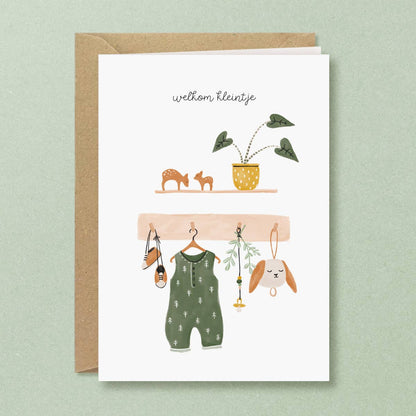 Studio Kuukeluus - Romper New Baby Greeting Card