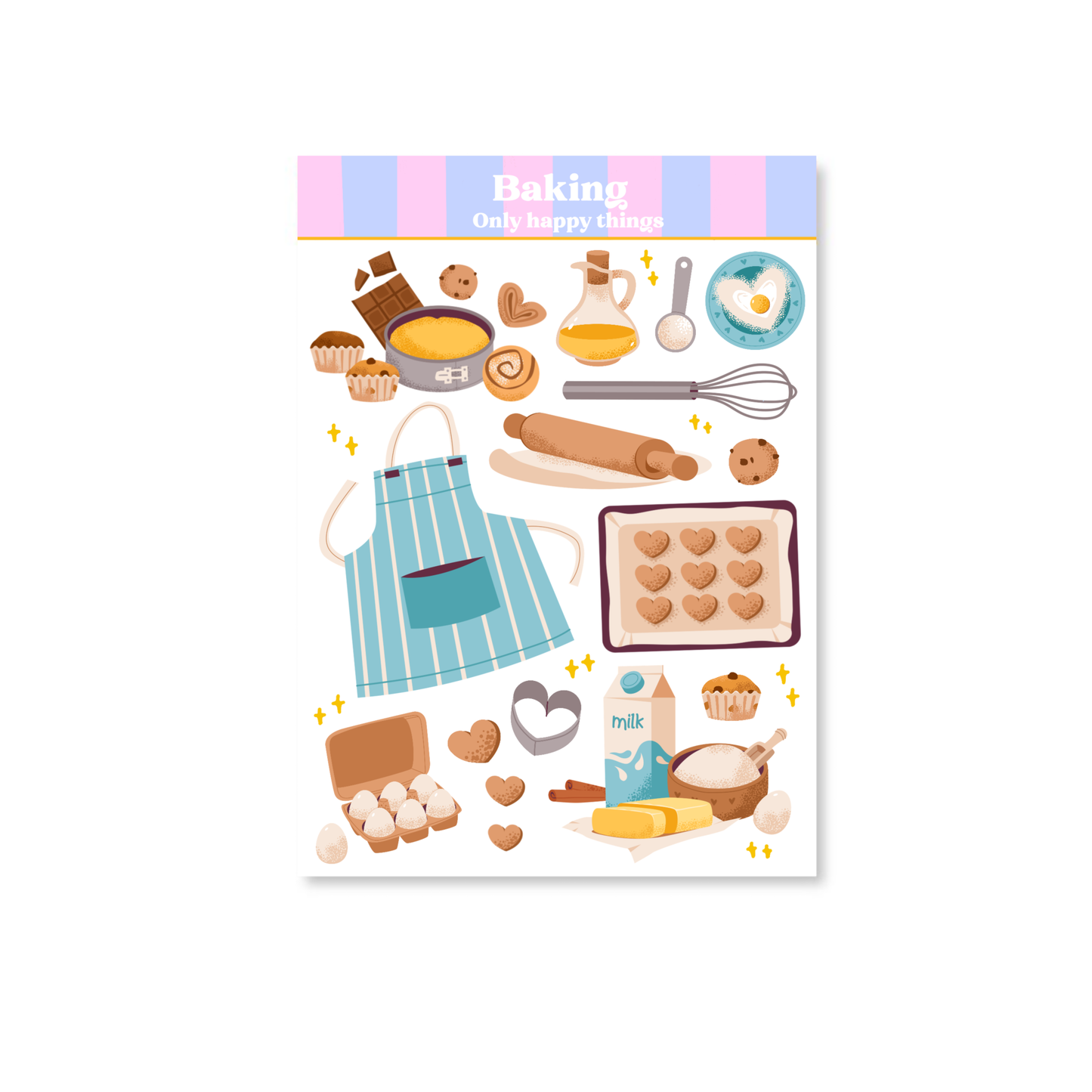 Only Happy Things Stationery - Stickervel Baking A6