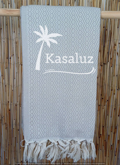 KASALUZ - Ronda Beige Beach Fouta Oeko-Tex Standard 100 Label