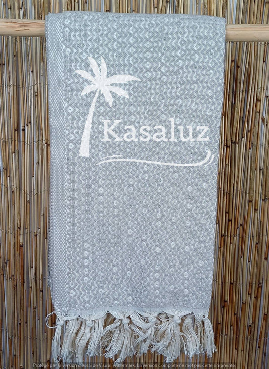 KASALUZ - Ronda Beige Beach Fouta Oeko-Tex Standard 100 Label