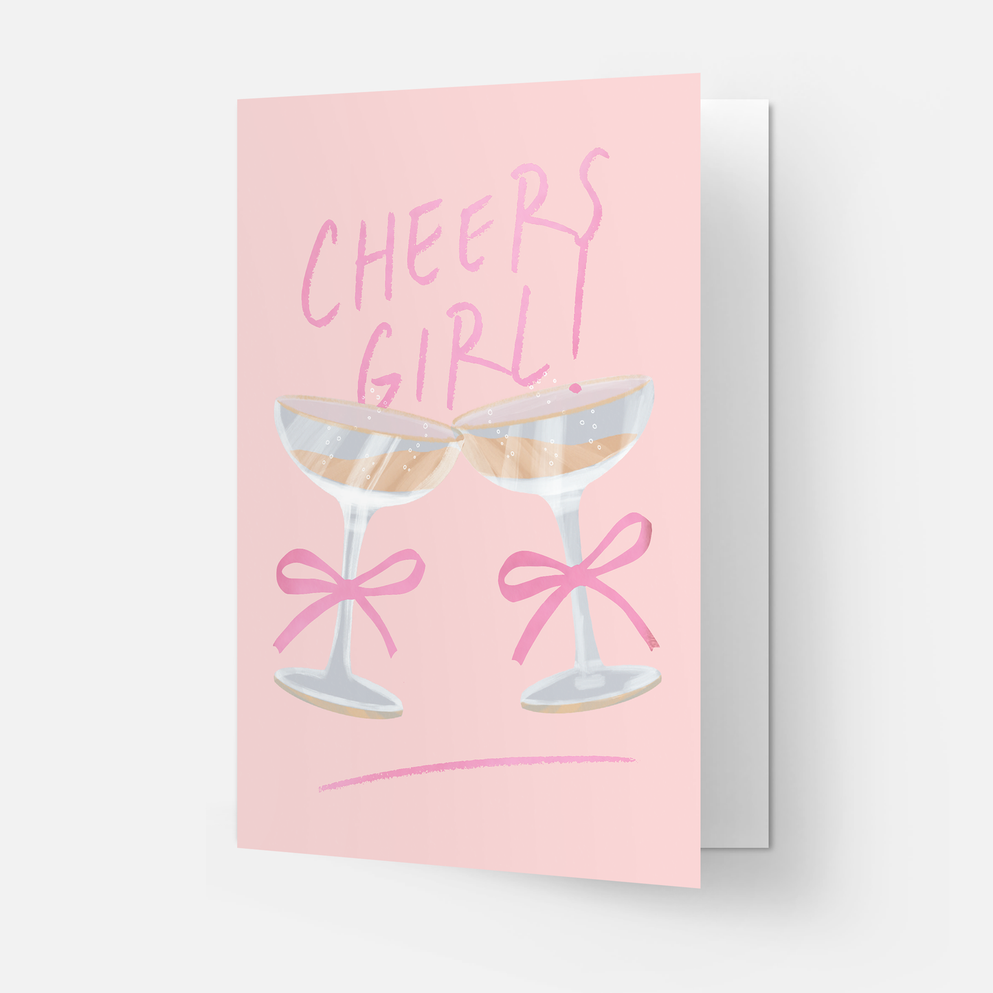 Kaart Blanche - Cheers girl greeting card (also in FR)