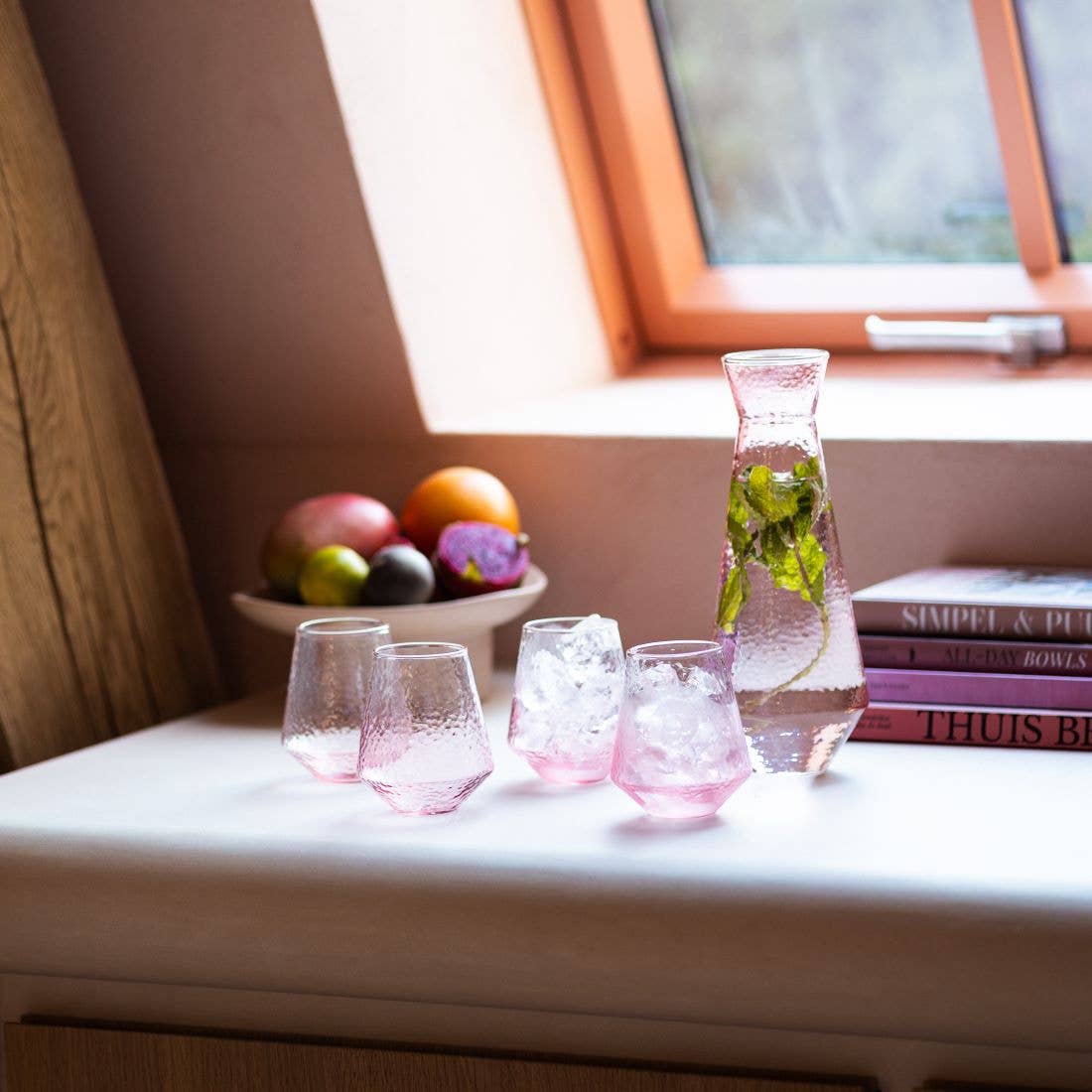 Brût Home and Glassware - Water Glass Claude | Wine Glass | 400ML |  pink