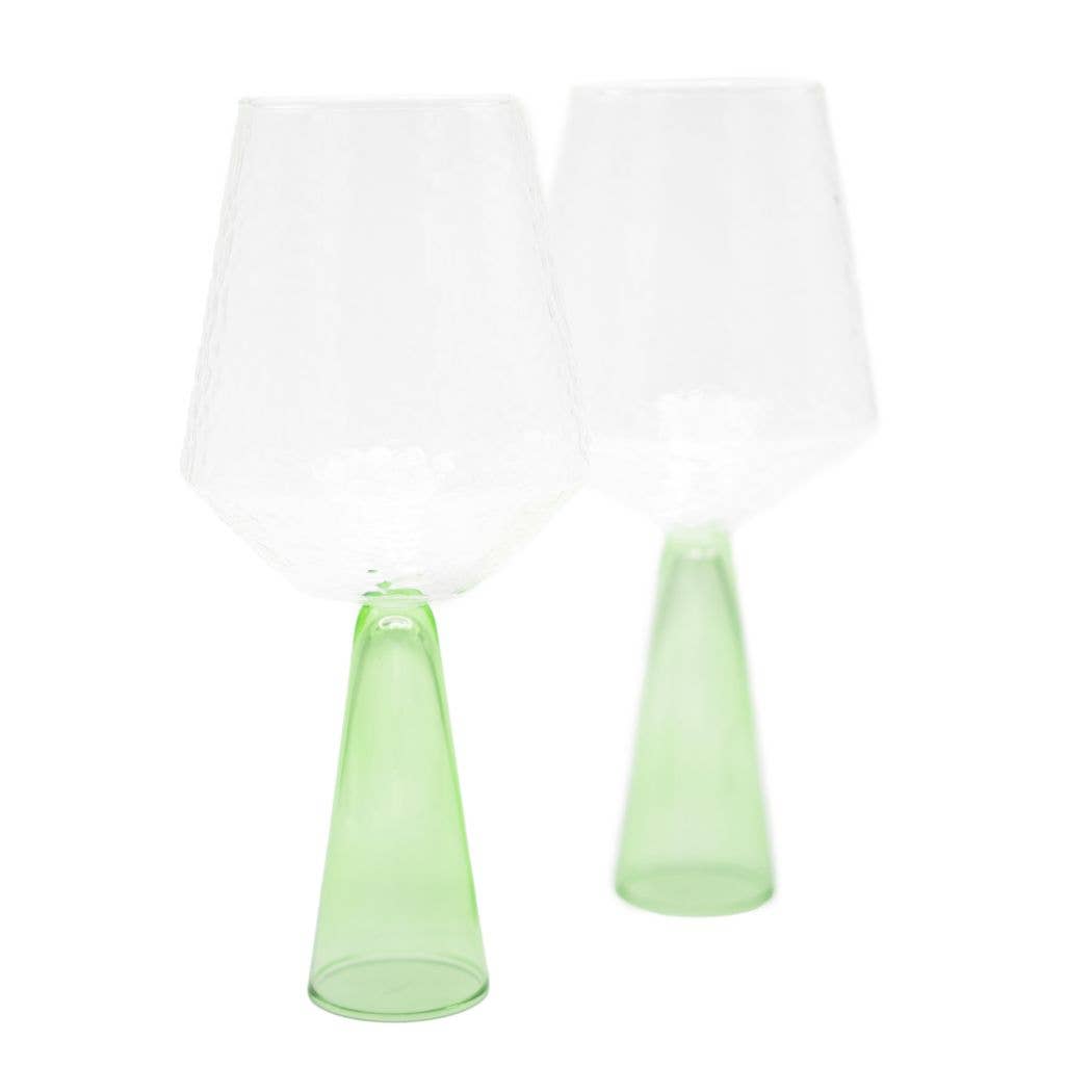 Brût Home and Glassware - Wine Glass Claude | Set of 2 | Wine glass set | green