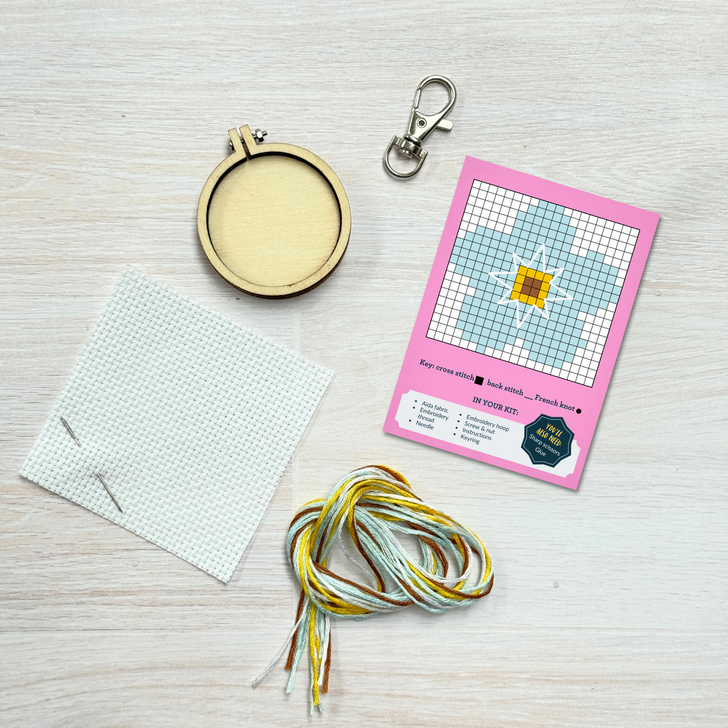 Mini Matchbox Kits - Forget-Me-Not! Mini Matchbox Cross Stitch Kit