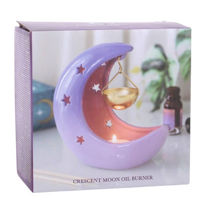 Something Different - Purple Pastel Crescent Moon Hanging Oil Burner