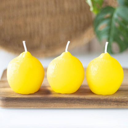 Something Different - Set of 3 Lemon Shaped Candles