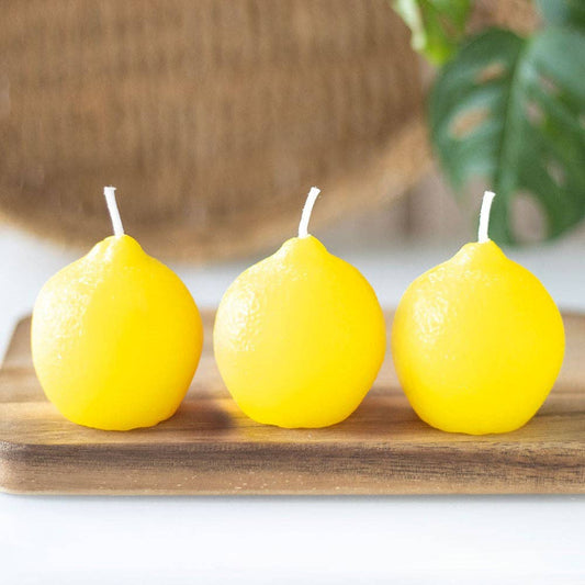 Something Different - Set of 3 Lemon Shaped Candles