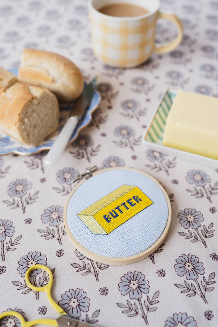 Cotton Clara Craft Kits & Supplies - Butter Cross Stitch Kit for Beginners