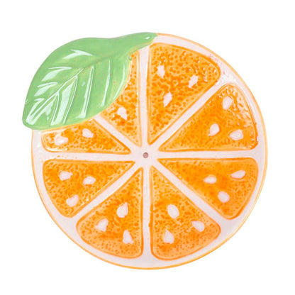 Something Different - Orange Slice Ceramic Incense Holder Plate
