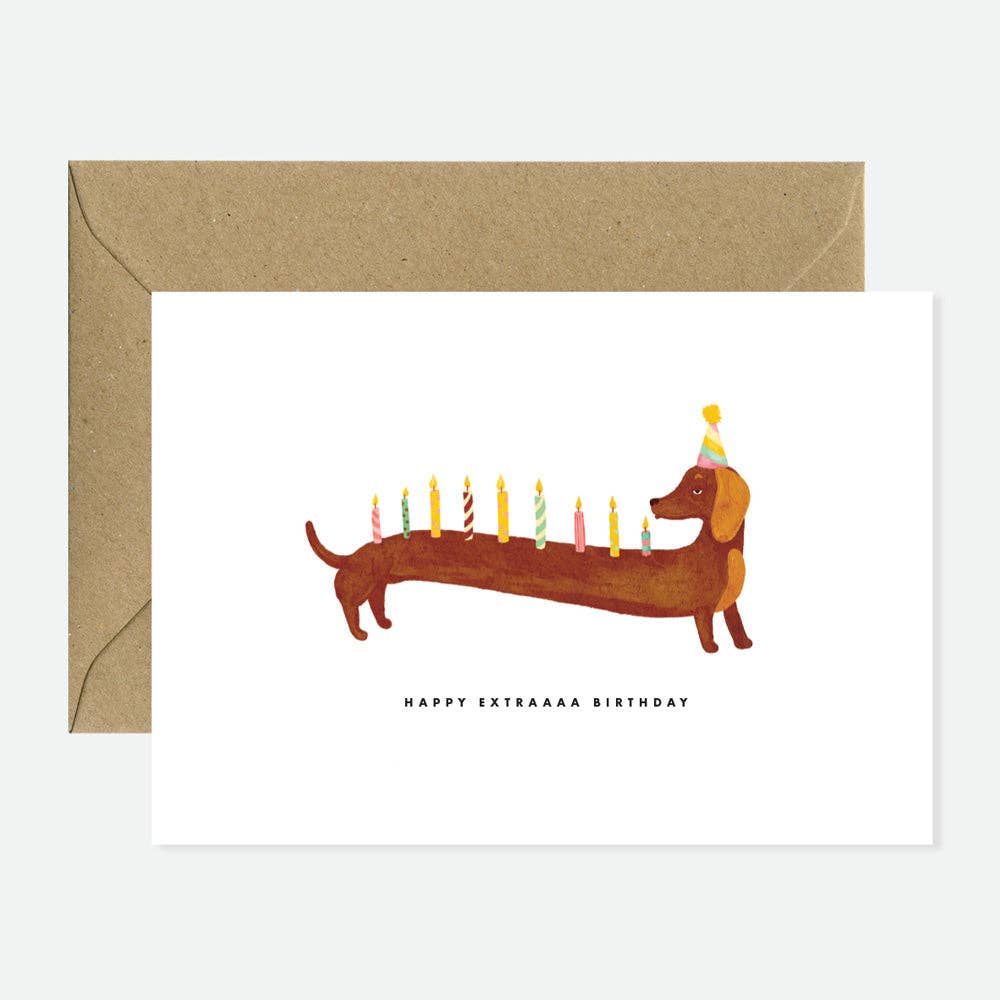 ALL THE WAYS TO SAY - Europe - Dachshunds Extra Birthday - Greeting Card