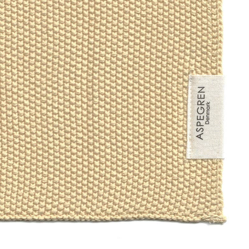 Aspegren Denmark - Dishcloths - Organic Cotton - Set of 2 -Knitted Golden Straw