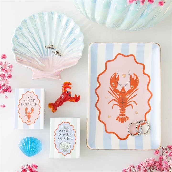 Something Different - Striped Lobster Coastal Trinket Dish