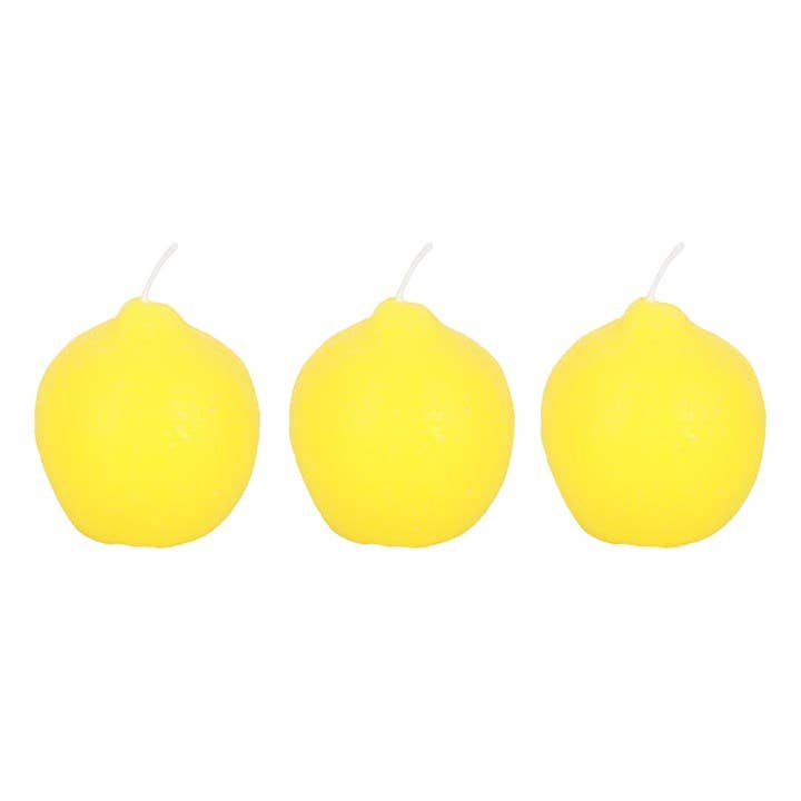 Something Different - Set of 3 Lemon Shaped Candles