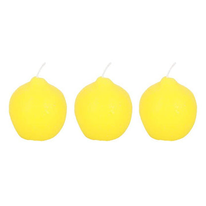Something Different - Set of 3 Lemon Shaped Candles