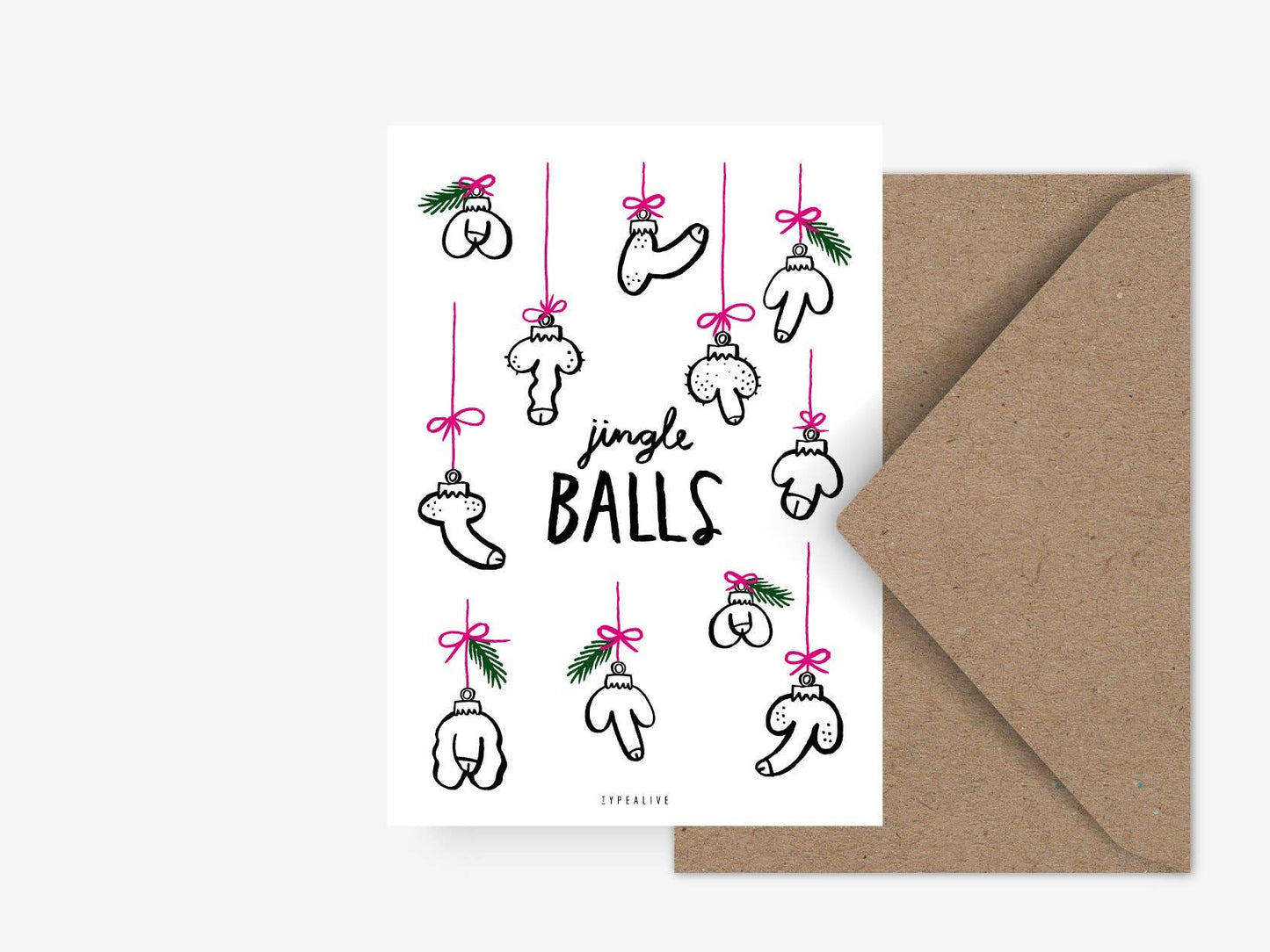 typealive - Postcard/Jingle Balls w/ Envelope